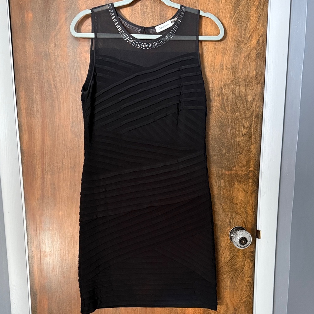 Calvin Klein Black Sleeveless Mini Dress